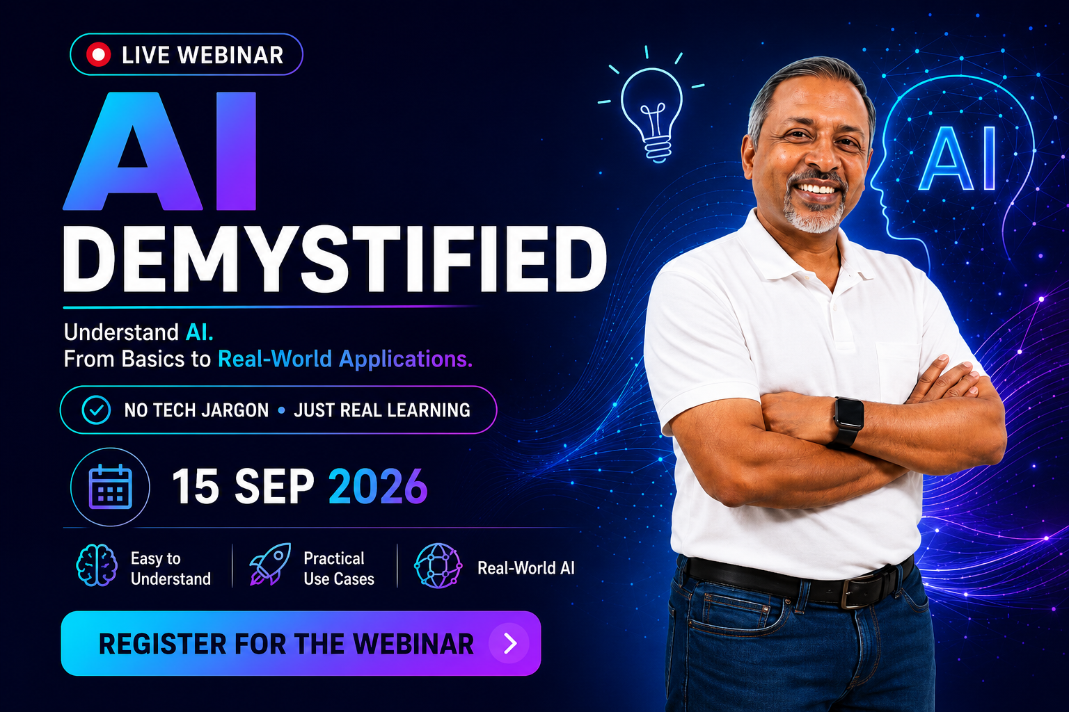 AI Demystified webinar banner for engineers and technical professionals